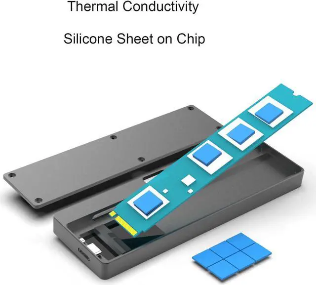 Alt view image 6 of 7 - GLOTRENDS M.2 22110 NVME Enclosure for M.2 Key-M NVME SSD (Sagittarius)