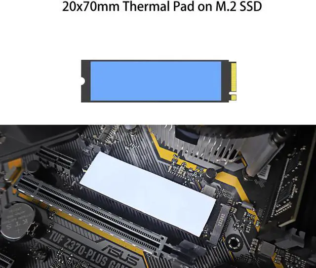Alt view image 5 of 7 - GLOTRENDS Thermal Pad for CPU GPU SSD Chipset etc, 2 Pieces of 50x50mm, 2 piese of 30x30mm, 2 Pieces of 20x70mm