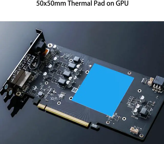 Alt view image 7 of 7 - GLOTRENDS Thermal Pad for CPU GPU SSD Chipset etc, 2 Pieces of 50x50mm, 2 piese of 30x30mm, 2 Pieces of 20x70mm