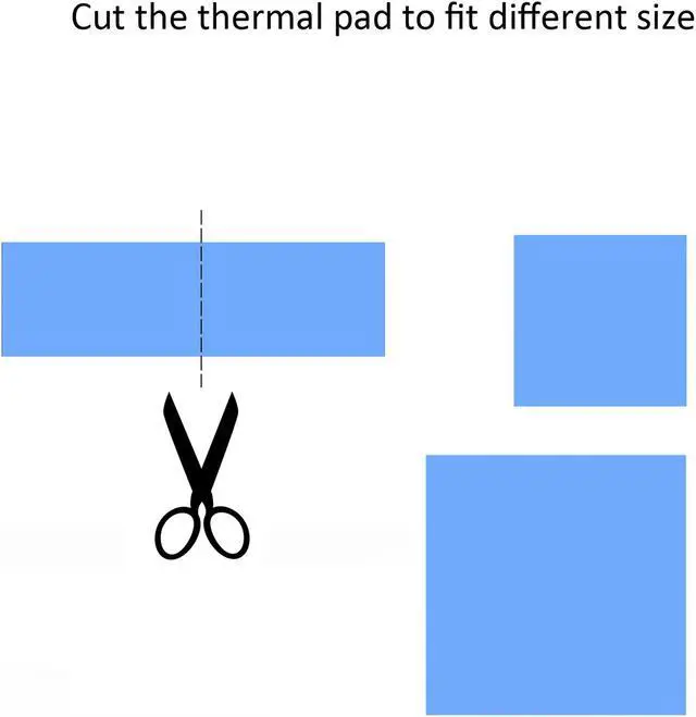 Alt view image 3 of 7 - GLOTRENDS Thermal Pad for CPU GPU SSD Chipset etc, 2 Pieces of 50x50mm, 2 piese of 30x30mm, 2 Pieces of 20x70mm