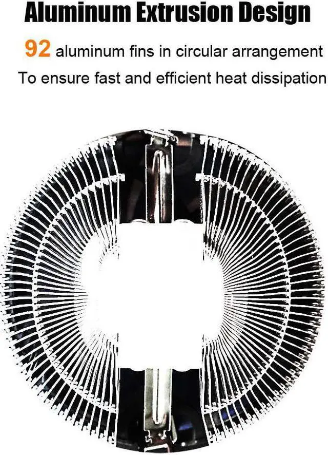 Alt view image 5 of 7 - CPU Cooler with Mounting Bracket for Intel Socket LGA1200/1150/LGA1151/LGA1155/LGA1156/LGA1356/LGA1366/LGA2011/LGA2011-3/LGA2066