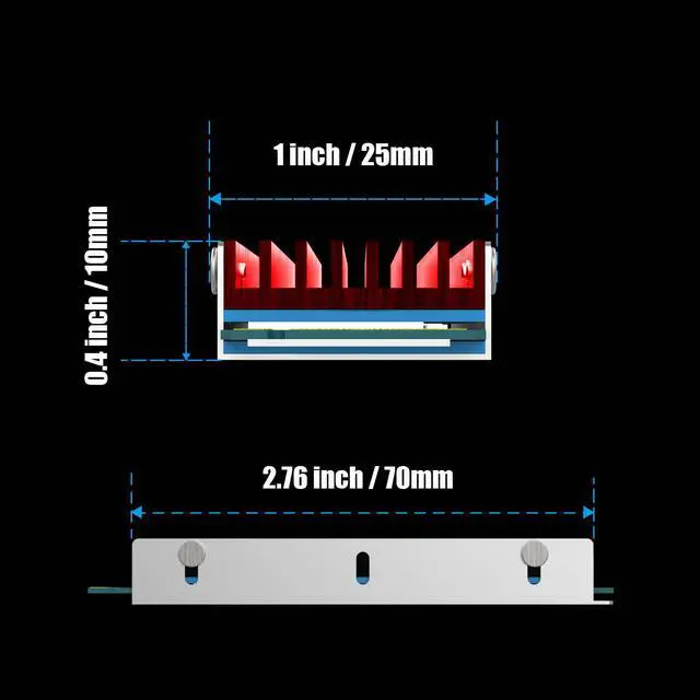 Alt view image 5 of 7 - GLOTRENDS M.2 Heatsink for 2280 M.2 SSD, Fit for PC/PS5/PS5 Slim Installation, 22x70x6mm Aluminum Body, Including Thermal Pad