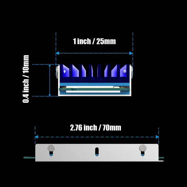 Alt view image 5 of 7 - GLOTRENDS M.2 Heatsink for 2280 M.2 SSD, Fit for PC/PS5/PS5 Slim Installation, 22x70x6mm Aluminum Body, Including Thermal Pad
