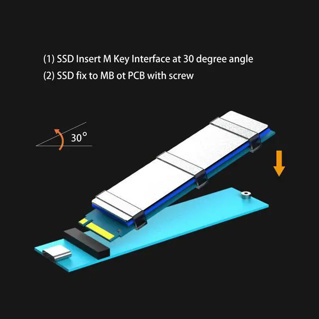 Alt view image 3 of 7 - GLOTRENDS M.2 Heatsink for 2280 M.2 SSD, Fit for Laptop Installation, 22x70x1mm Aluminum Body, Including Thermal Pad