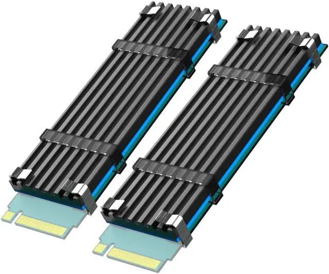 Main image of GLOTRENDS M.2 Heatsink for 2280 M.2 SSD, Fit for PC/PS5/PS5 Slim Installation, 22x70x3mm Aluminum Body, Including Thermal Pad (2 Packs)