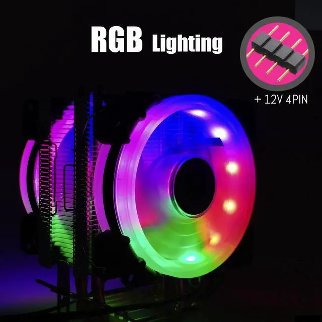 Alt view image 2 of 7 - GLOTRENDS CPU Cooler for 12th Gen Intel CPU LGA 1700 Socket, 4 Heat Pipes, TDP 210W, 4 PIN 120mm PWM Fan, Compatible with LGA 1200/1156/1155/1151/1150/775 Socket