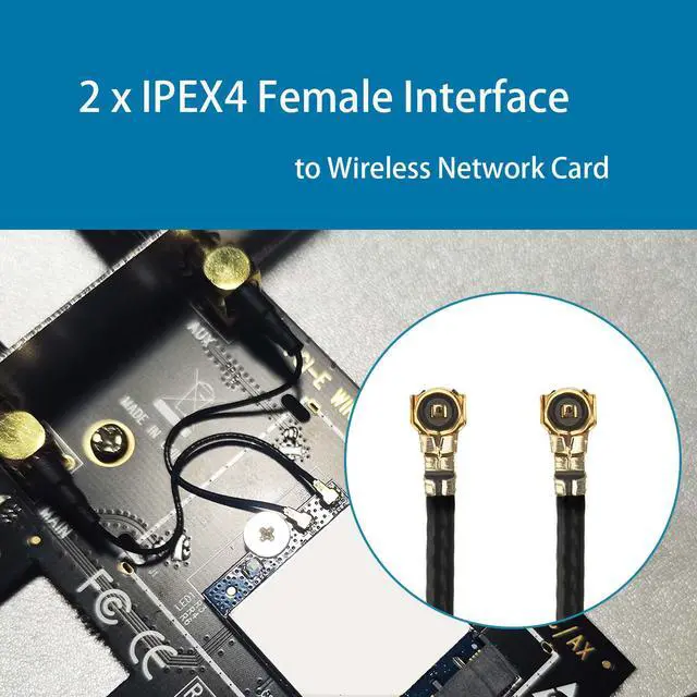 Alt view image 6 of 7 - GLOTRENDS WA01 M.2 E Key to PCIe X1 WiFi Bluetooth Adapter for M.2 WiFi 4/5/6/6e/7/Coral TPU Module, with 6-dBi SMA Antenna Kits
