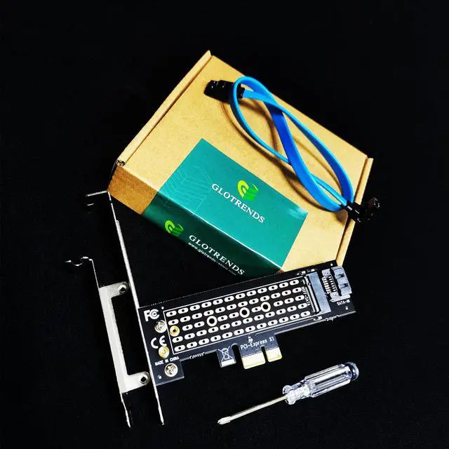 Alt view image 6 of 7 - GLOTRENDS PA09-SA M.2 SATA Adapter for M.2 NGFF SATA SSD,  With M.2 Screws and SATA Cable