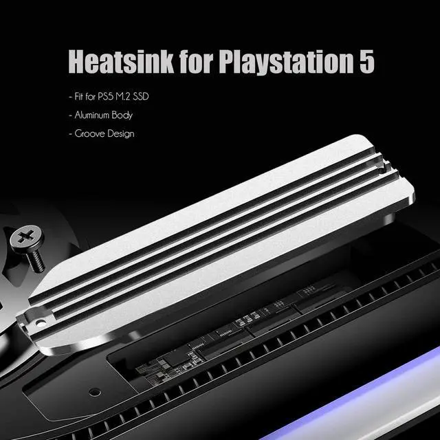 Alt view image 2 of 7 - GLOTRENDS PS5 SSD Heatsink with Copper Heatpipe and PS5 Screw for Playstation 5 Internal PCIe M.2 NVMe 4.0 Gen4 Gaming Memory