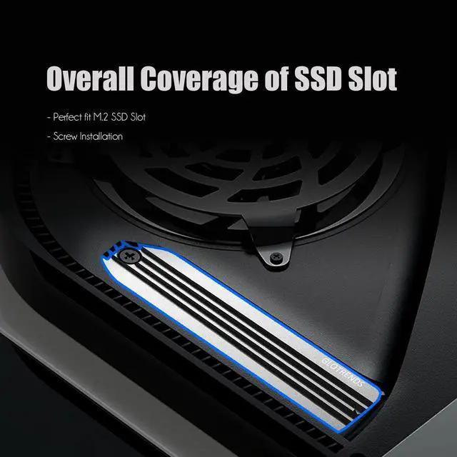 Alt view image 3 of 7 - GLOTRENDS PS5 SSD Heatsink with Copper Heatpipe and PS5 Screw for Playstation 5 Internal PCIe M.2 NVMe 4.0 Gen4 Gaming Memory