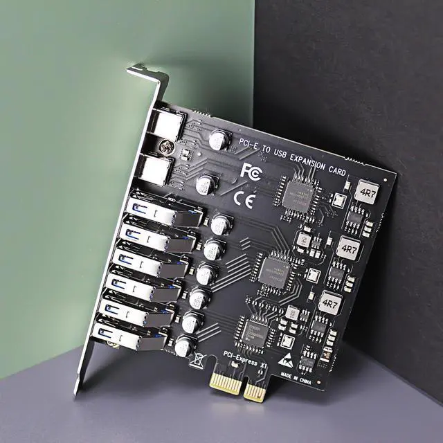 Alt view image 4 of 7 - GLOTRENDS U6A2C 8-Port (2 Type-C+ 6 x Type-A) USB 3.0 5Gbps PCIe Expansion Card for Intel, AMD, and ARM Platform, Compatible with Windows and Linux (Not Support Mac OS)