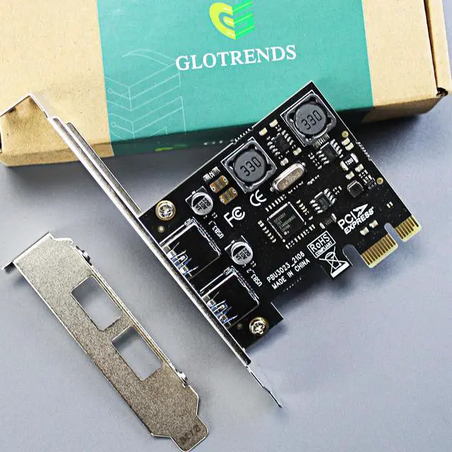 Alt view image 5 of 7 - GLOTRENDS U3023 2-Port USB 3.0 Type-A 5Gbps PCIe Expansion Card for Intel, AMD, and ARM Platform, Compatible with Windows and Linux (Not Support Mac OS)