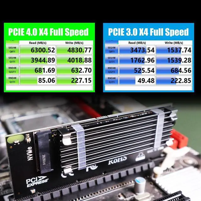 Alt view image 5 of 7 - GLOTRENDS PA05-HS M.2 NVMe to PCIe 4.0 X4 Adapter with M.2 Heatsink, Without Bracket for Compact Case or 2U high Case Installation, for 2280/2260/2242/2230 M.2 NVMe SSD