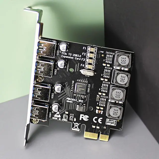 Alt view image 5 of 7 - GLOTRENDS U3044 4-Port USB 3.0 5Gbps PCIe Expansion Card for Intel, AMD, and ARM Platform, Compatible with Windows and Linux (Not Support Mac OS)