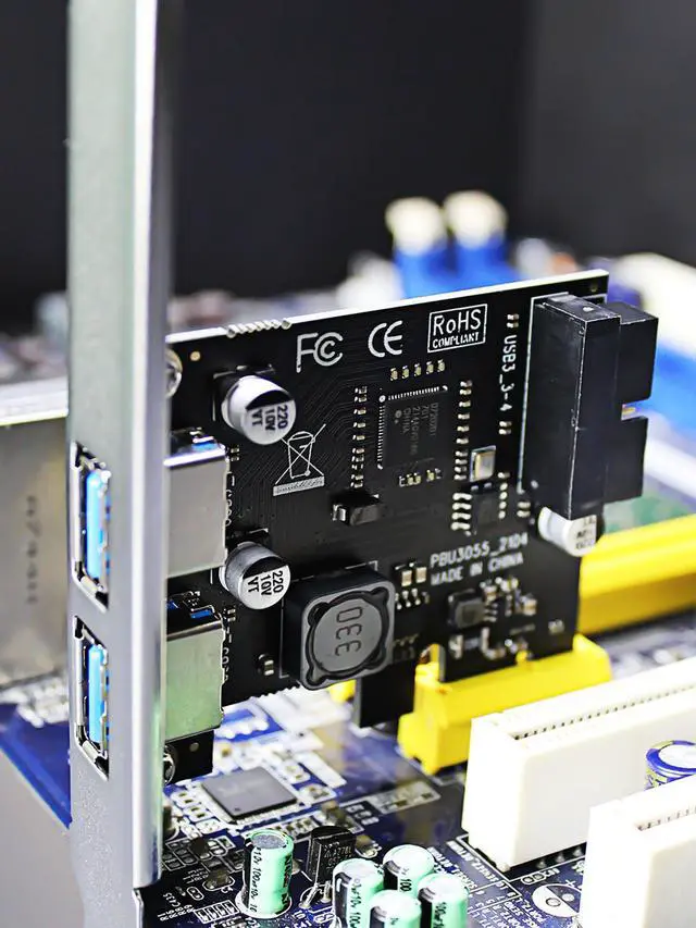 Alt view image 5 of 7 - GLOTRENDS U3055-N 2-Port USB 3.0 and USB Header 5Gbps PCIe Expansion Card for Intel, AMD, and ARM Platform, Compatible with Windows and Linux (Not Support Mac OS)