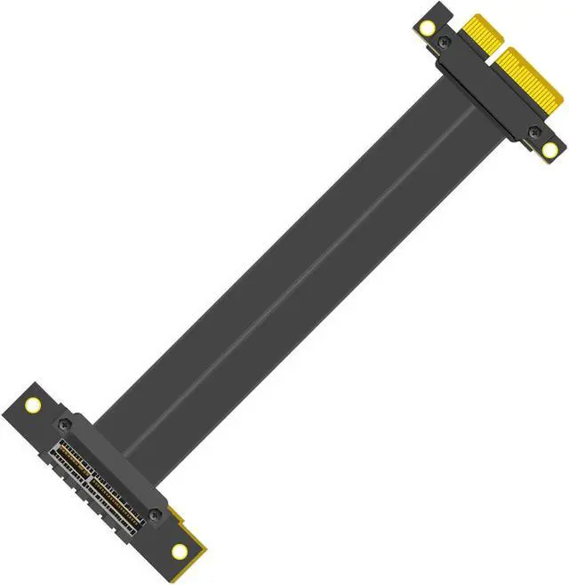 Main image of GLOTRENDS PCIe 3.0 X4 Riser Cable 120mm Length, 32Gbps Full Speed, 64PIN Full Function Features, Female 90 Degree Angle (PCIE30-X4-120MM)