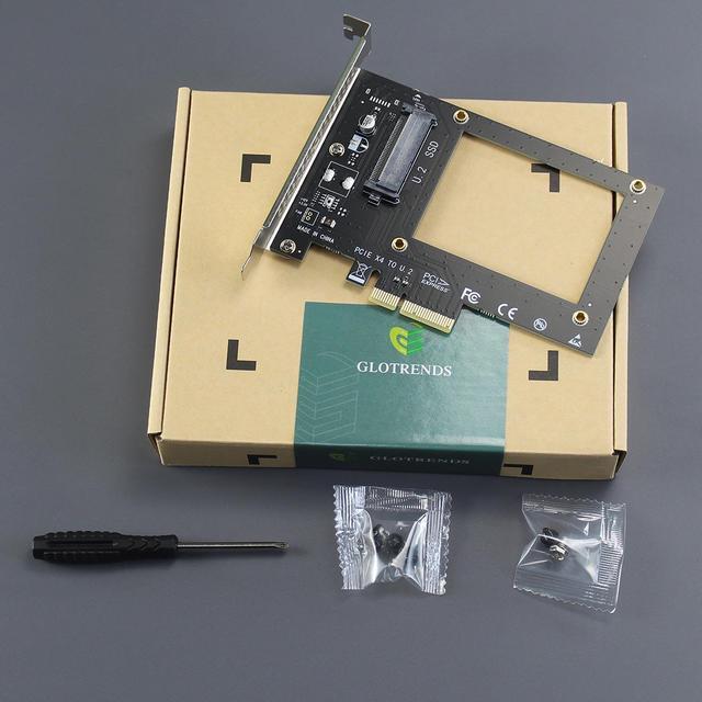 Alt view image 7 of 7 - GLOTRENDS U.2 to PCIe 4.0 X4 Adapter for 2.5 Inch U.2 SSD, PCI-E X4 Full Speed