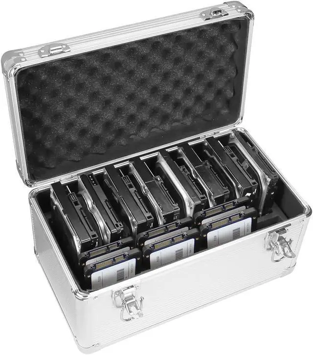 Main image of GLOTRENDS Hard Drive Storage Box for Hard Drive Desktop Orgnizer, Space for 8x3.5" and 6x2.5" hard drive