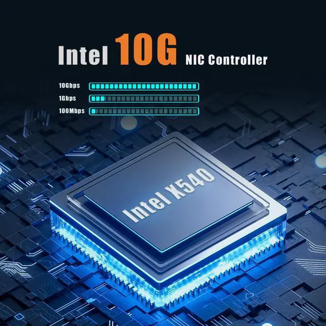 Alt view image 4 of 7 - GLOTRENDS ST7215 10Gb PCI-E NIC Network Card, Single Copper RJ45 Port, Intel X540-AT1 Controller, Support Windows Server/Linux/VMware, Compare to Intel X540-T1