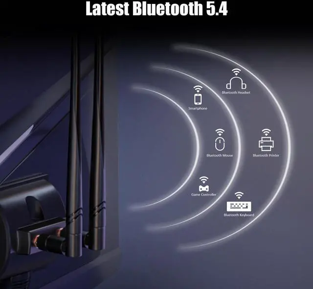 Alt view image 5 of 7 - GLOTRENDS WiFi 7 PCIe Card with 2-Meter Extension Antenna for Desktop PC, Intel BE200NGW, Only Compatible with Windows 11 24H2 or Above Version (Not Support AMD Motherboard)