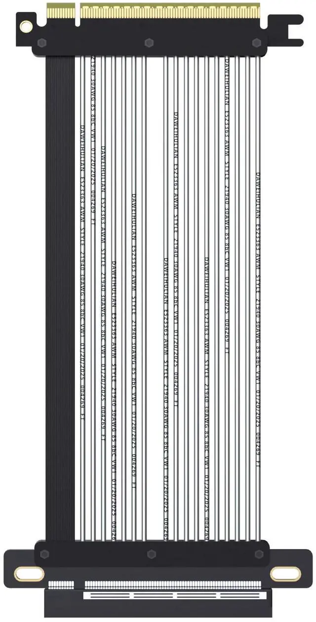 Main image of GLOTRENDS PCIe 5.0 X16 Riser Cable for GPU Server, Industrial-Grade Performance,300mm Length Straight Angle