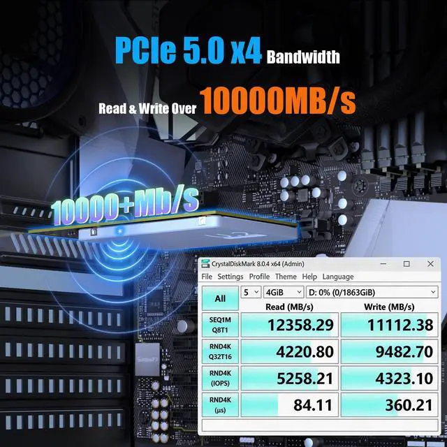 Alt view image 4 of 7 - GLOTRENDS PU15N U.2 to PCIe 5.0 X4 Adapter Card for U.2 NVMe SSD