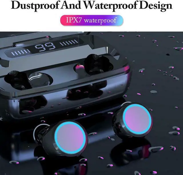 Alt view image 3 of 8 - TWS Wireless Earphones LED Digital Display Touch IPX7 Waterproof Mini Wireless Bluetooth 5.0 Headset Headphone