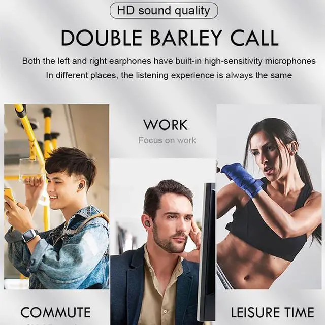 Alt view image 5 of 8 - X10 TWS Wireless Bluetooth 5.0 Earphone IPX7 Waterproof Earbuds 9D Stereo Noise Cancelling Sports Headset with Dual HD Mic