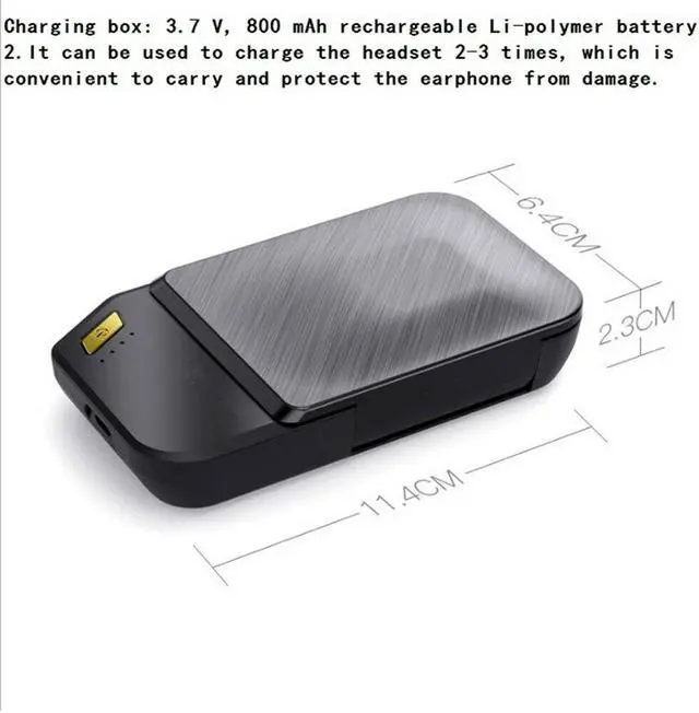 Alt view image 6 of 8 - K21 Business Bluetooth Headset Wireless Hanging Ear Stereo Waterproof Long Standby Earhook Bluetooth Earphones With 800 mAh Charge Bank