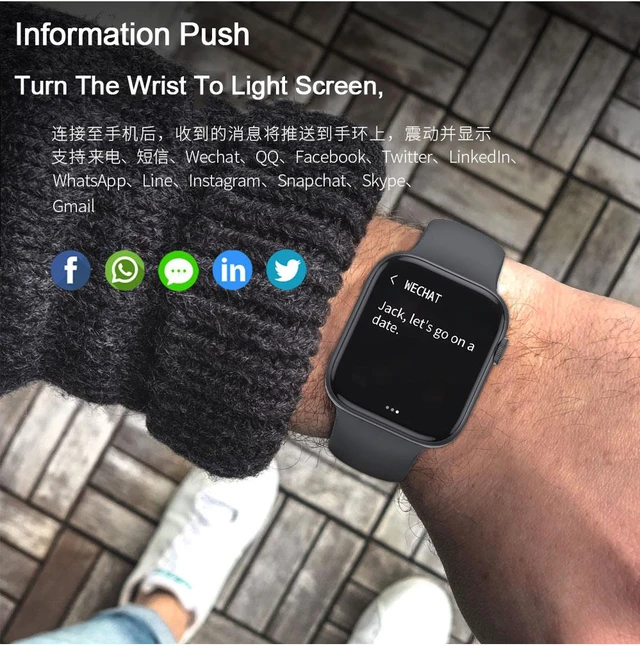Alt view image 5 of 8 - Full Touch 1.3" Color Screen Smart Watch Fitness Tracker Heart Rate Blood Pressure Health Monitor Sports Record Intelligent reminder Information Push