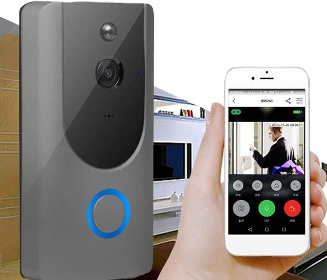 Alt view image 4 of 8 - M2 Wireless Visual Smart Doorbell Alarm WiFi Mobile Phone Remote Monitoring Kits With Rechargeable Battery And Battery Charger