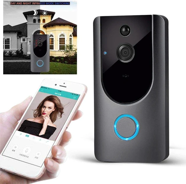 Alt view image 3 of 8 - M2 Wireless Visual Smart Doorbell Alarm WiFi Mobile Phone Remote Monitoring Kits With Rechargeable Battery And Battery Charger