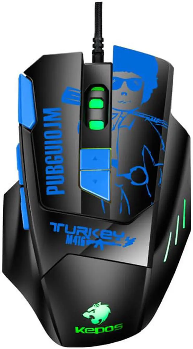 Alt view image 2 of 8 - Wired Gaming Mouse Mechanical 8 Keys Ergonomic Design Led Buttons 4800DPI Optical Usb Mouse Mice Battlegrounds Gamer Mouse For PC Computer