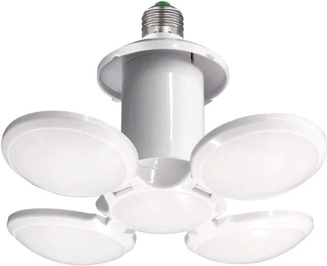 Alt view image 7 of 7 - LED Adjustable Garage Light Super Bright Garage Light Deformable Garage Lighting LED 40W 6500K 4500LM Triple Glow Led Garage Lights Shop Lights Working Light for Garage Workbench Warehouse Basement
