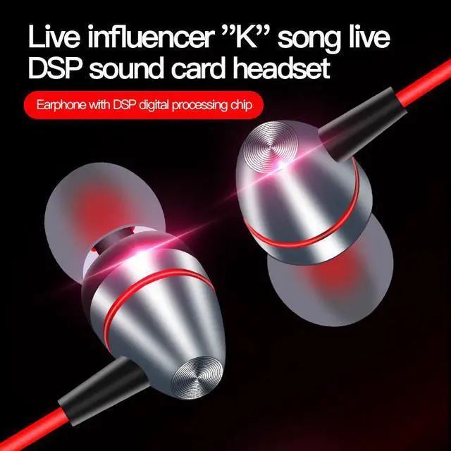 Alt view image 2 of 8 - Type-c/USB-c Wired Earphone Sound Card Headset 7.1 Surround Stereo Sound Earbuds Smart Wire Control Voice Change Six Listening Modes