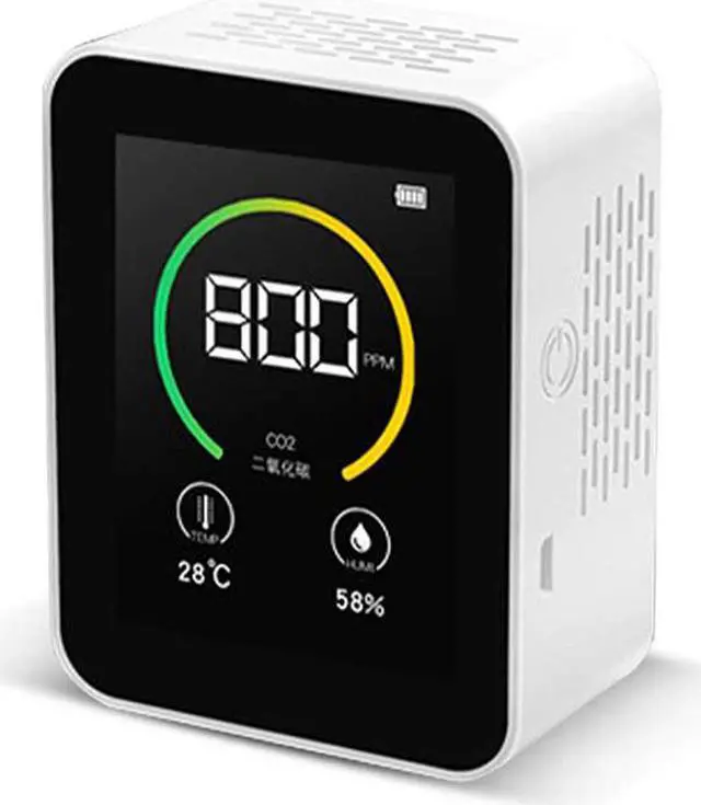 Main image of CO2 Measuring Device Air Quality Measuring Device CO2 Carbon Dioxide Detector 400-5000PPM Measuring Range Intelligent Air Tester with Temperature-humidity Display Gas Concentration Content