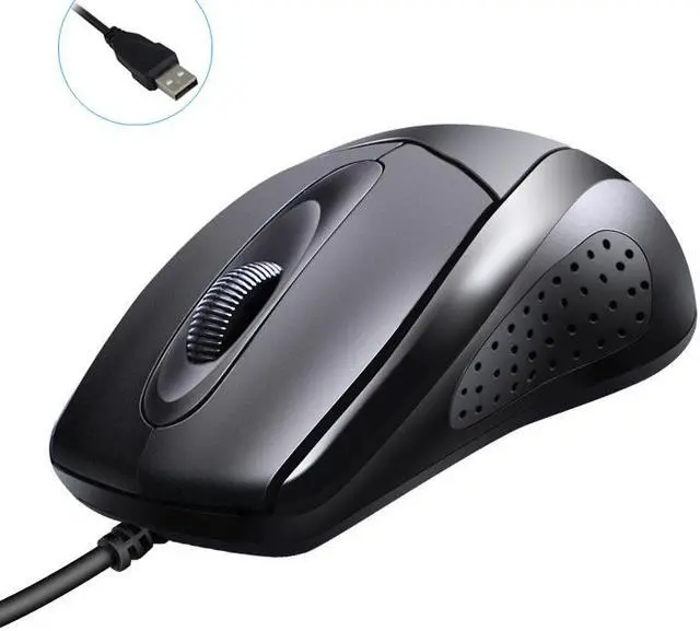 Main image of USB2.0 Plug Classic Wired Mouse 1200 DPI Adjustable Ergonomic Design Mice For Office And Game