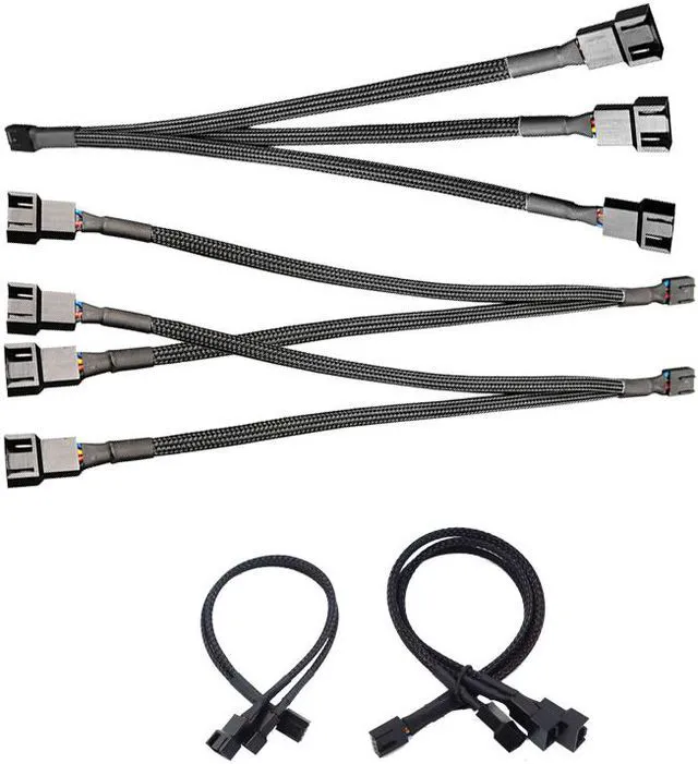 Alt view image 3 of 4 - 10.6" 4Pin/3Pin Computer Case Fan Power Splitter Cable Extension cable For Desktop PC Motherboard PWM Chassis Fan - F/M Female to Male