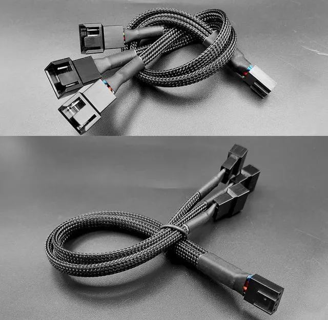 Alt view image 7 of 7 - 10.6" 4Pin/3Pin Computer Case Fan Power Splitter Cable Extension cable For Desktop PC Motherboard PWM Chassis Fan - F/M Female to Male