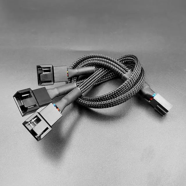 Alt view image 4 of 7 - 10.6" 4Pin/3Pin Computer Case Fan Power Splitter Cable Extension cable For Desktop PC Motherboard PWM Chassis Fan - F/M Female to Male