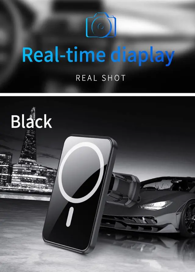 Alt view image 7 of 8 - Car Mount Wireless Charger with MagSafe for iPhone 12/12 Pro/12 mini/12 Pro Max
