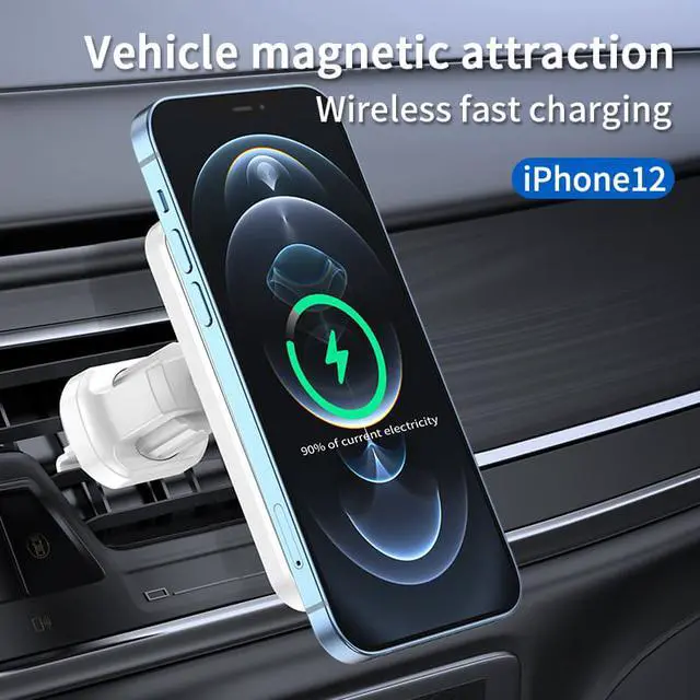 Alt view image 4 of 8 - Car Mount Wireless Charger with MagSafe for iPhone 12/12 Pro/12 mini/12 Pro Max