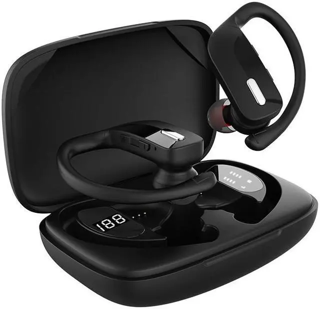 Main image of Wireless Bluetooth 5.0 Earphones Sport Ear-hook TWS Earbuds LCD Digital Display Gaming Headphone Long Standy