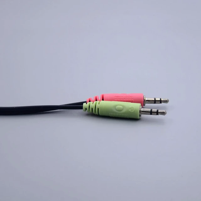 Alt view image 5 of 8 - 4Pcs 3.5mm 1 Female to 2 Male Y Splitter Cable for L/R Audio Microphone MIC PC Headset Headphone Mic Audio Y Splitter Flat Cable Headphone Splitter Smartphone Gaming Headset to PC Adapter