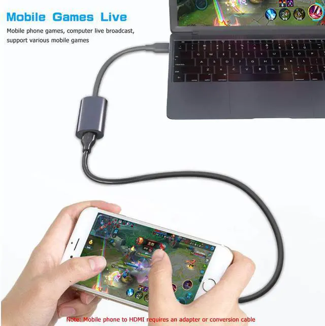 Alt view image 3 of 8 - 1080P USB 2.0 HDMI Video capture Card Grabber Record Box Record via DSLR Camcorder Compatible with VLC/OBS/Amcap for Live Streaming Broadcasting Video Recording