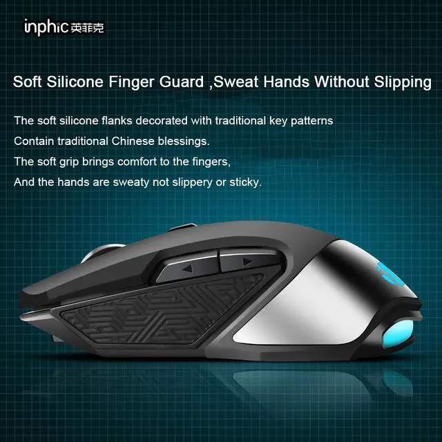 Alt view image 4 of 8 - 2.4Ghz Wireless Computer Gaming Mouse 1600 DPI 6 Key Ergonomic Portable Optical Mice Rechargeable Wireless Mouse for for PC/Laptop