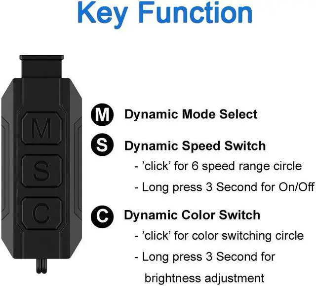 Alt view image 4 of 8 - Wireless IR Remote 5V RGB Controller,5V 3 Pin to SATA AURA RGB Controller for Computer PC Cooling Fan,LED Strip,Case Fan Addressable RGB ,Water Coolers Radiators Fans