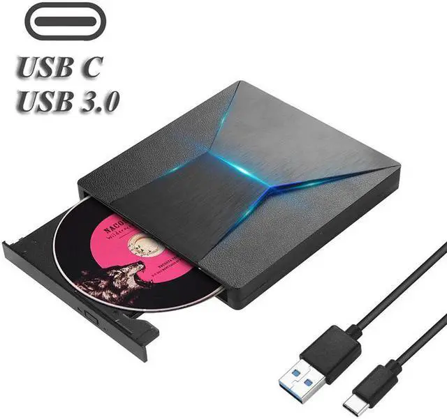 Main image of Colorful Type C USB 3.0 External DVD/CD/VCD Burner RW Drive Player Optical Drive for Mac/PC/Apple Laptop/OS/Window