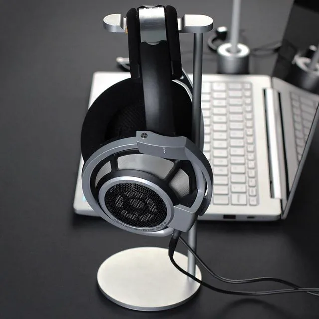 Alt view image 2 of 7 - Aluminum Headphone Stand Rack Sturdy Non-Slip Metal Gaming Headset Earphone Holder Hanger Mount with Solid Base for Table Desk