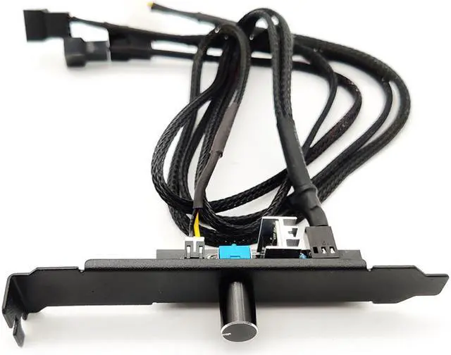 Alt view image 5 of 6 - PCI Slot Fan Speed Controller 3 Fans by 1 Knobs w/ On OFF Switch- Power by Molex 4pin(12V Only)-45cm Cable 0-100% Stepless Speed Adjust